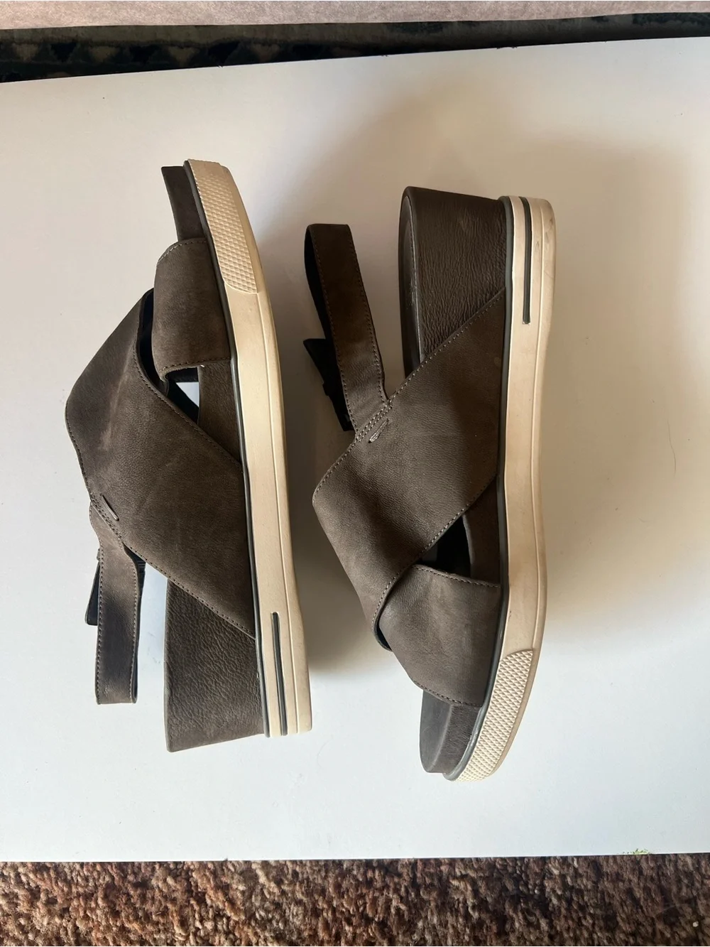 Eileen Fisher crisscross suede
